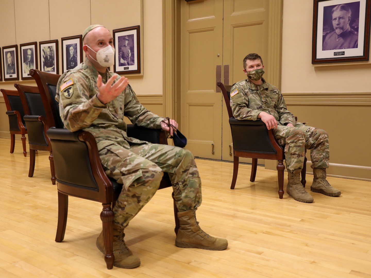 Chaplain (Maj.) Aaron Rozovsky and Chaplain (Maj.) David Evans, assigned to the Armory of the District of Columbia National Guard, share a conversation reflecting on their journey to become Chaplains in the National Guard