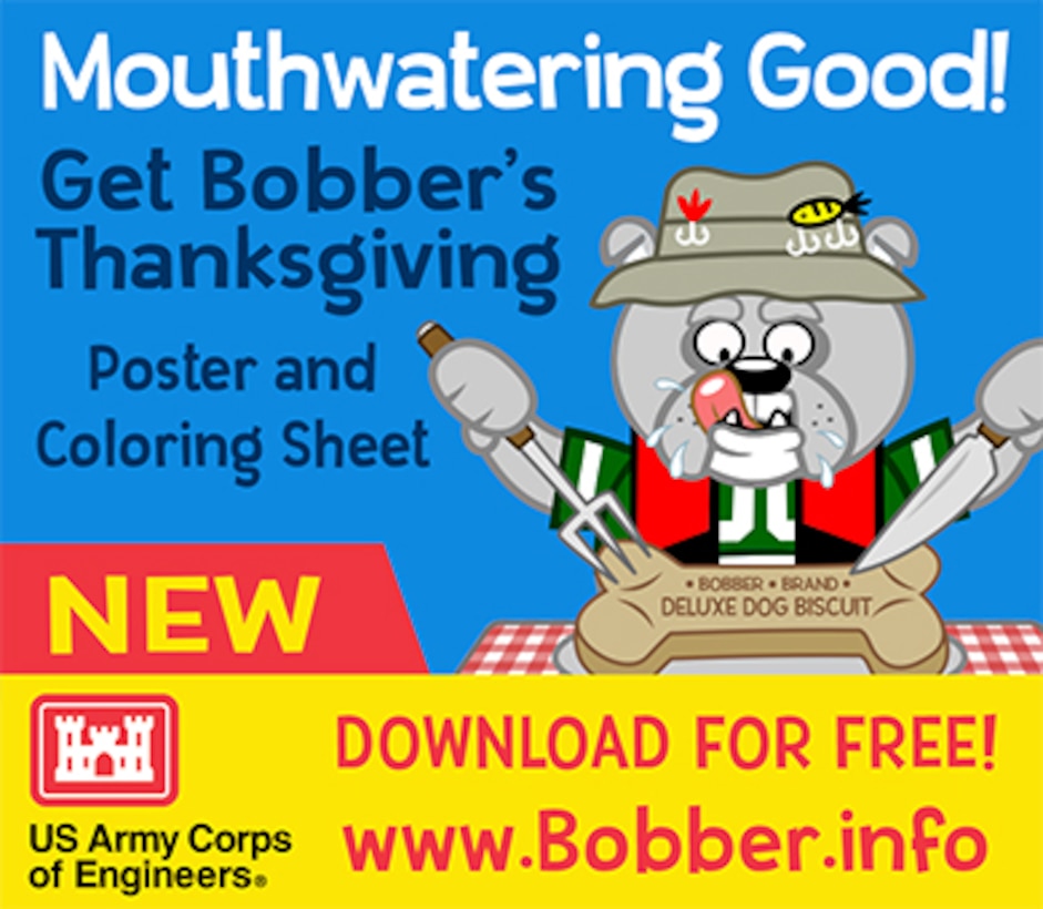 Get Bobber's Thanksgiving poster and coloring sheet! Download for free at www.bobber.info