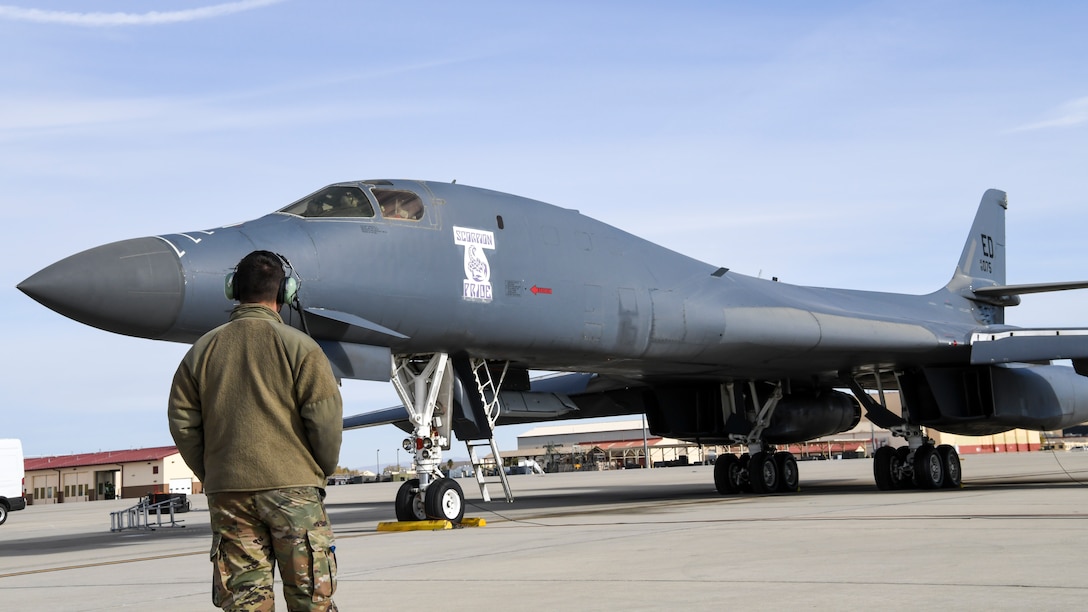 Global Power Bomber CTF Conducts B-1B External Captive Carry Demonstration