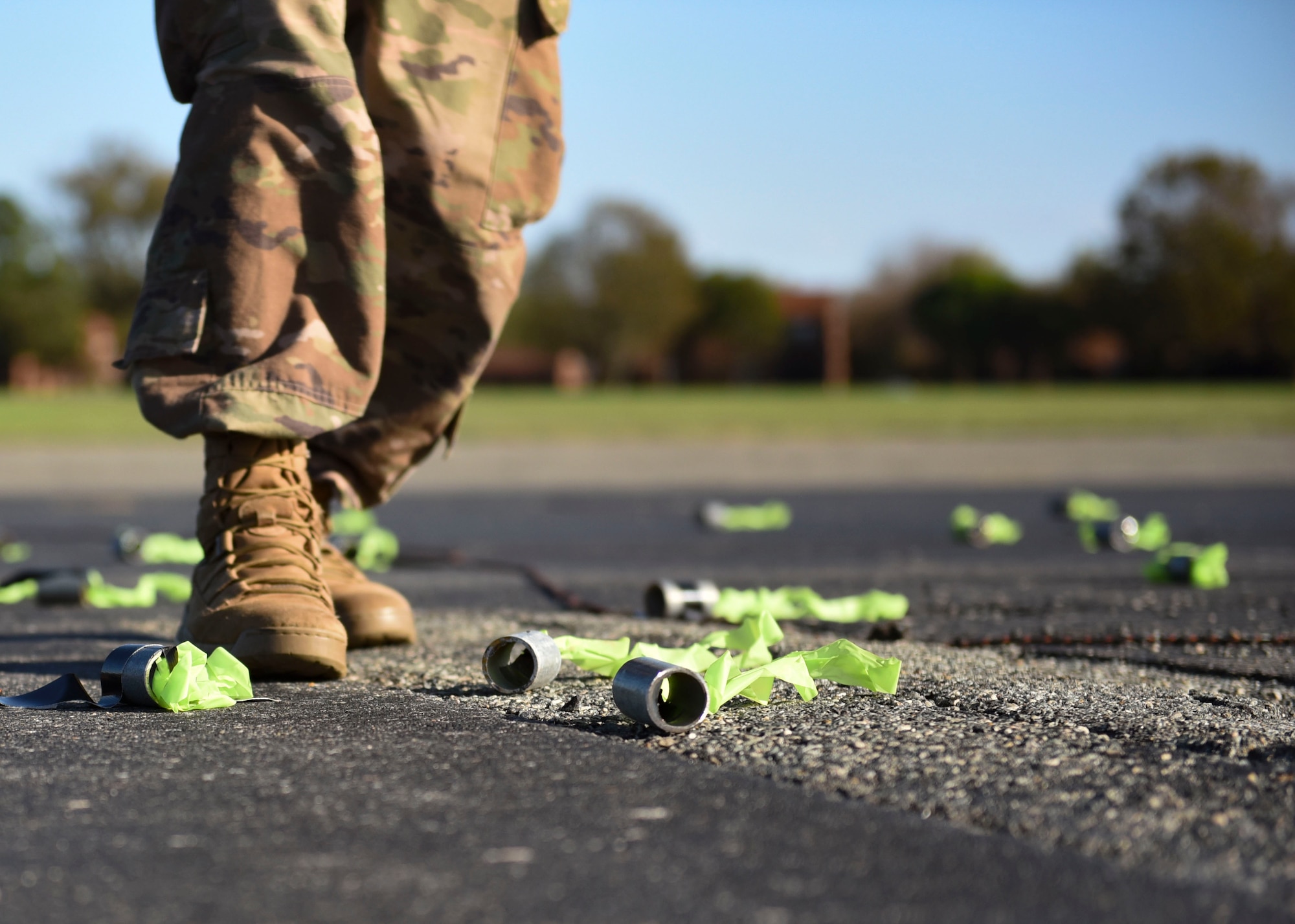 Fake missiles laying on ground