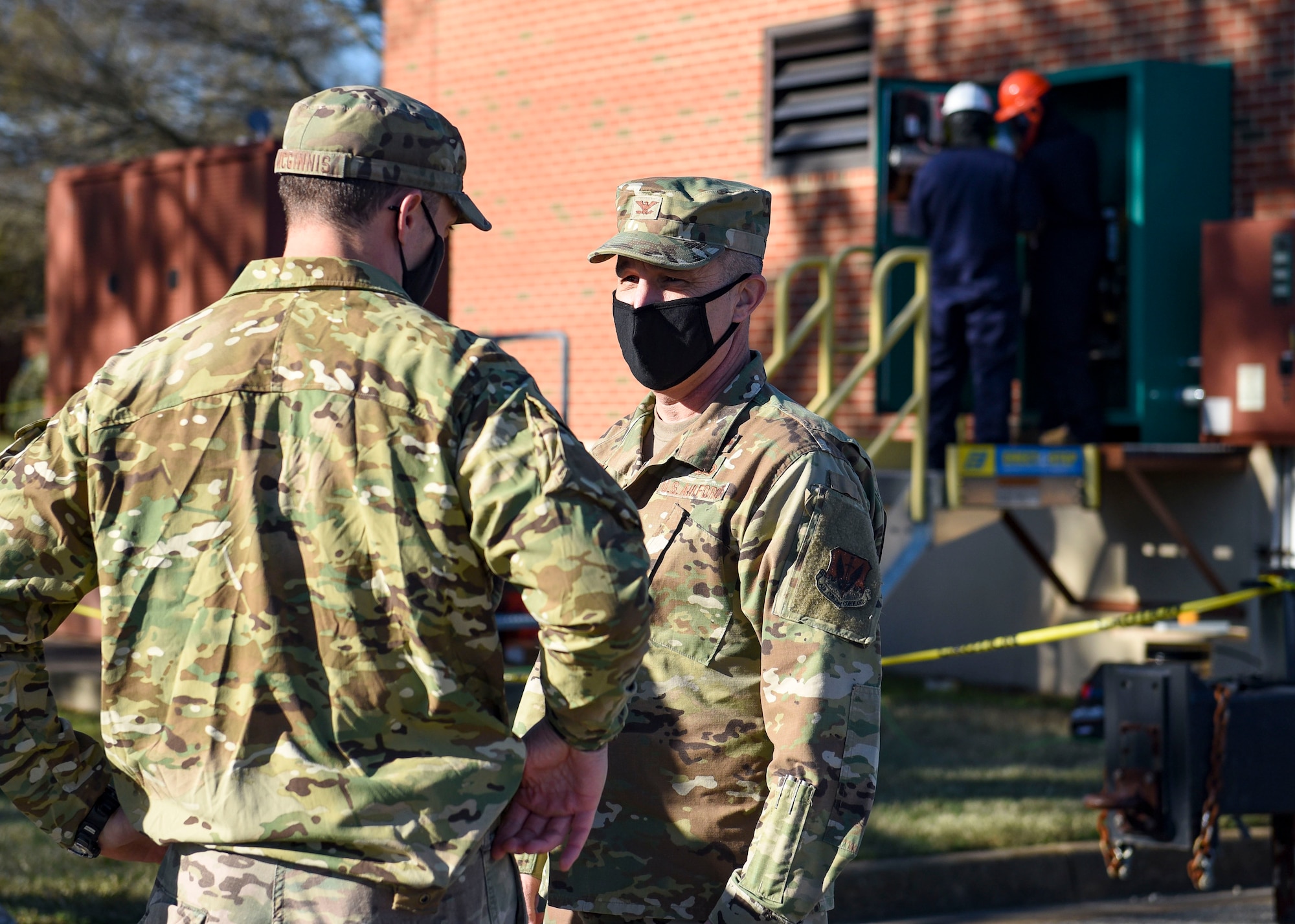 Airmen talking