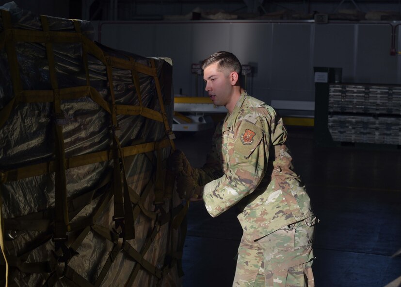 Staff Sergeant Theodore Debauge is an air transportation specialist with the 5th Logistics Readiness Squadron Air Transportation Function. In his position he oversees the transfer of cargo and passengers from start to finish. Debauge is an essential part of the planning phase right down to the execution phase.