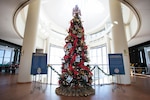 IMAGE: The Oklahoma National Guard Gold Star Tree stands in the 3rd Floor atrium of the Oklahoma History Center in Oklahoma City, Nov. 25, 2020.

The Oklahoma National Guard Gold Star Tree honors the 20 Oklahoma National Guard members who died while serving overseas since 9/11. The tree is decorated with photos and the names of the 19 Army National Guard Soldiers and One Air National Guard Airman who paid the ultimate sacrifice while serving our nation. (Oklahoma National Guard photo by Anthony Jones)