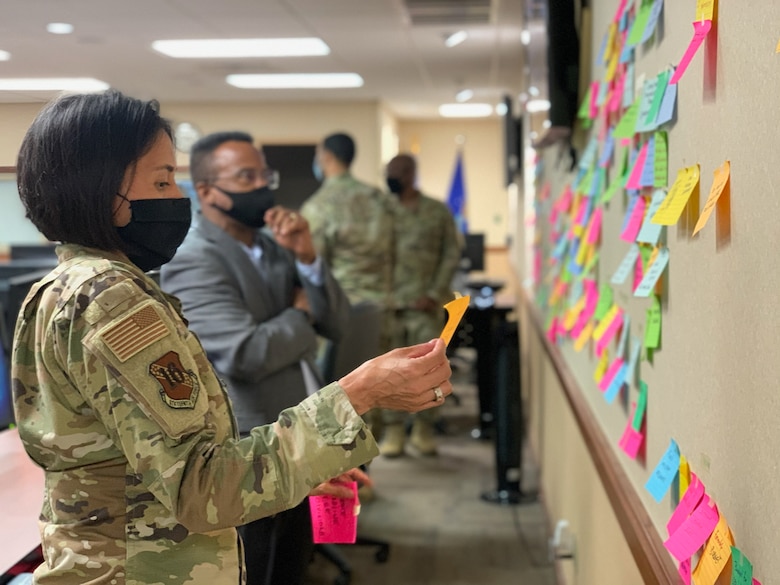 Airman studies on an idea board