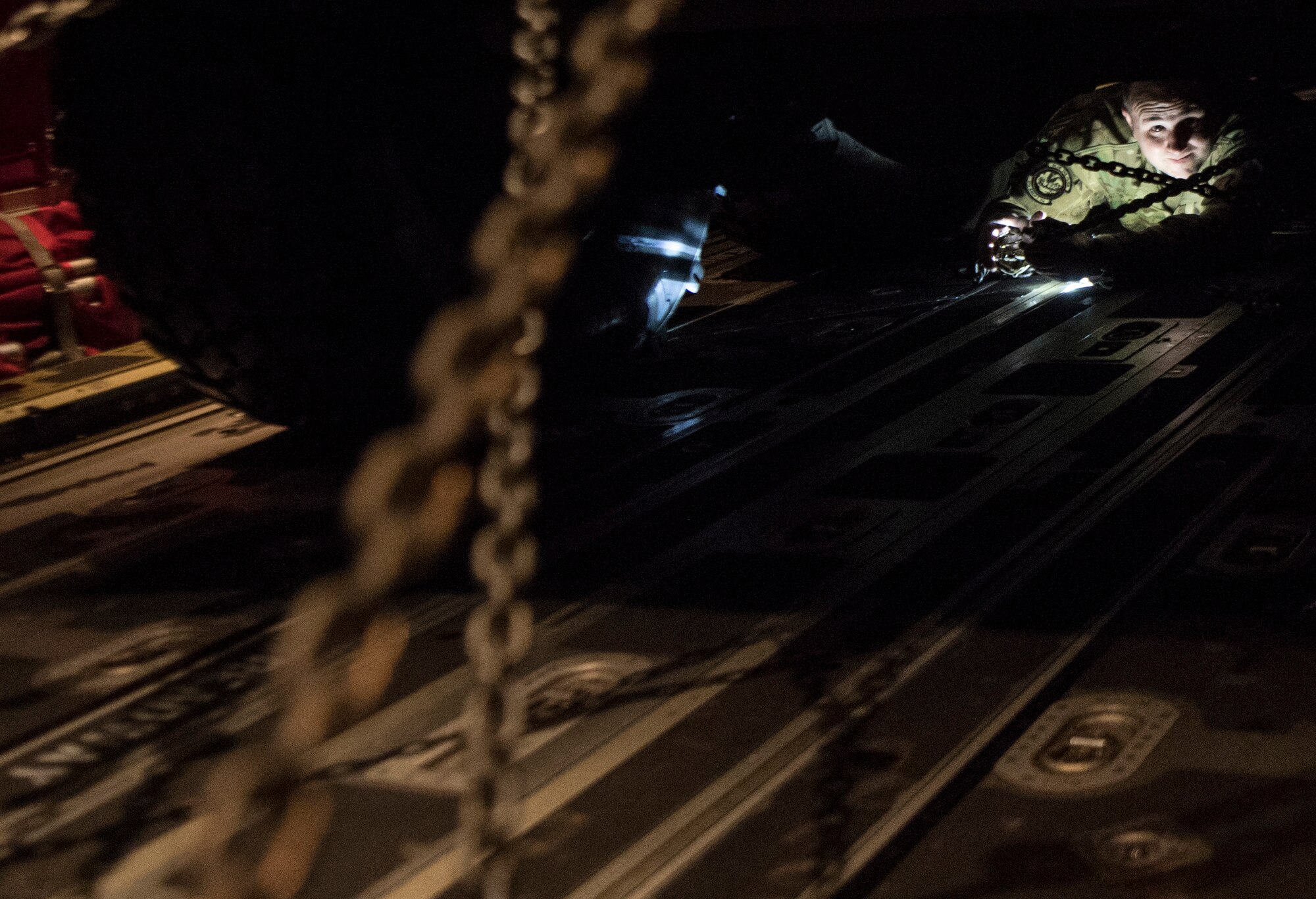 Members of the 37th Airlift Squadron and 41st Field Artillery Brigade worked together to load and transport a High Mobility Artillery Rocket System for exercise Rapid Falcon.