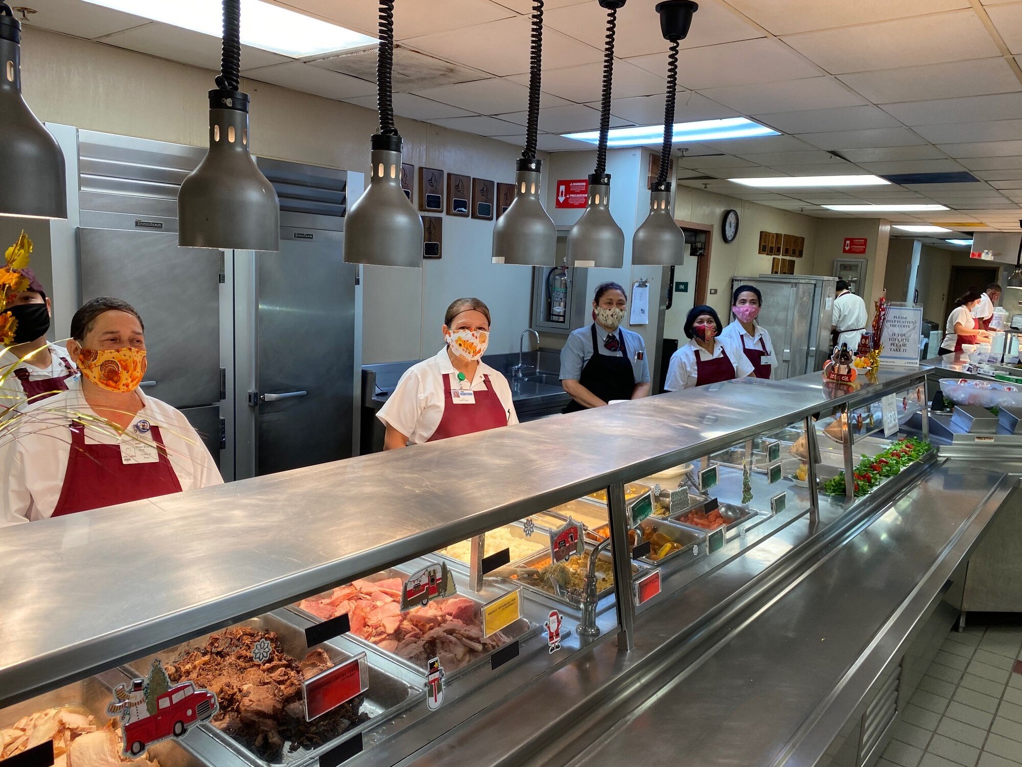 Airmen who graduated from Basic Military Training on Nov. 25 enjoy their first Thanksgiving meal in uniform at Joint Base San Antonio-Lackland, Texas, on Nov. 26.