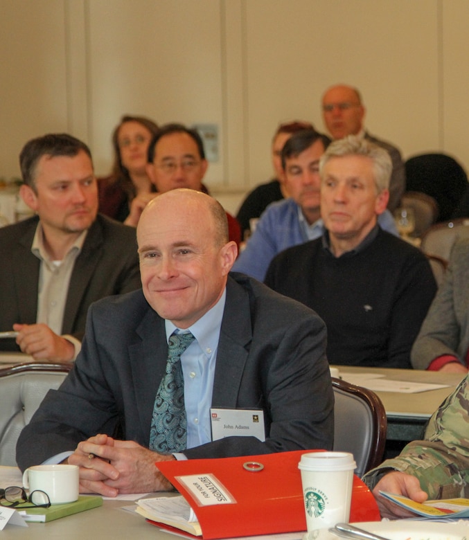 John Adams, U.S. Army Corps of Engineers Europe District's deputy district engineer, says farewell.