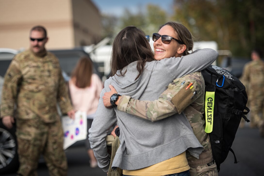 Airmen from the 193rd Special Operations Wing connect with friends, family and loved ones, October 24, 2020 at the 193rd SOW in Middletown, Pennsylvania.