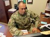 Sgt. Maj. Alejandro Pereyra Alaniz, U.S. Army South PISAJ 14 coordinator, virtually takes part in PISAJ 14 at Army South Headquarters, Joint Base San Antonio-Fort Sam Houston, Texas, Nov. 12. PISAJ, an acronym in Spanish for “Programa Integral Para Suboficiales de Alta Jerarquia,” is a U.S. Army South-hosted comprehensive program for senior noncommissioned officers in the U.S. and Colombian armies designed to increase capacity and regional collaboration. This year, PISAJ 14 included senior NCOs from Brazil and Mexico.