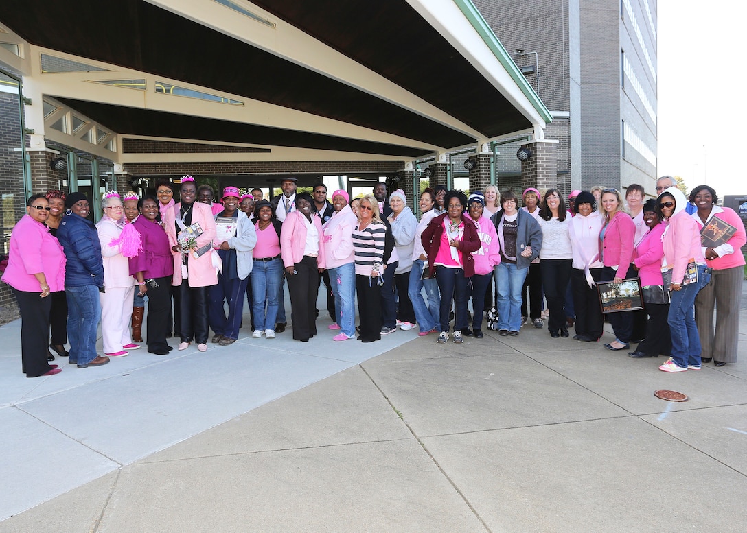As a chairperson for the Norfolk Naval Shipyard Federal Women's Program, Alfreda "Frieda" McCray helped bring breast cancer awareness to the shipyard. She helped organized Pink Out Day, breast cancer awareness walks, and more.