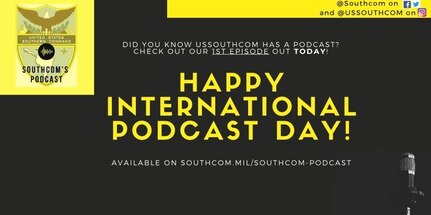 Graphic: SOUTHCOM Podcast promo.