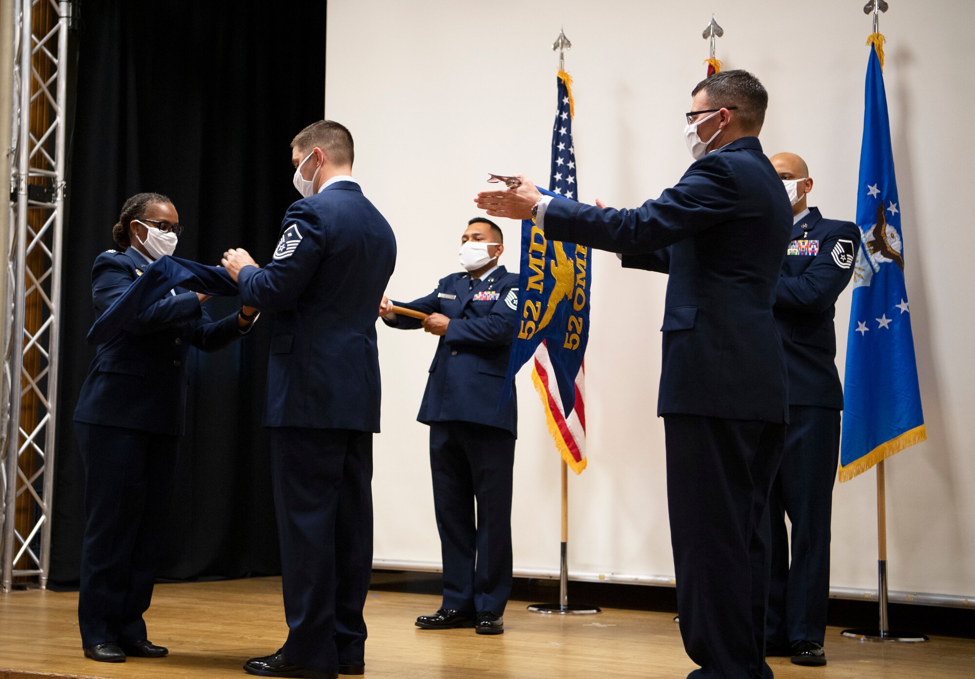 The ceremony re-designated the 52nd Aerospace Medicine Squadron as the 52nd Operational Medical Readiness Squadron