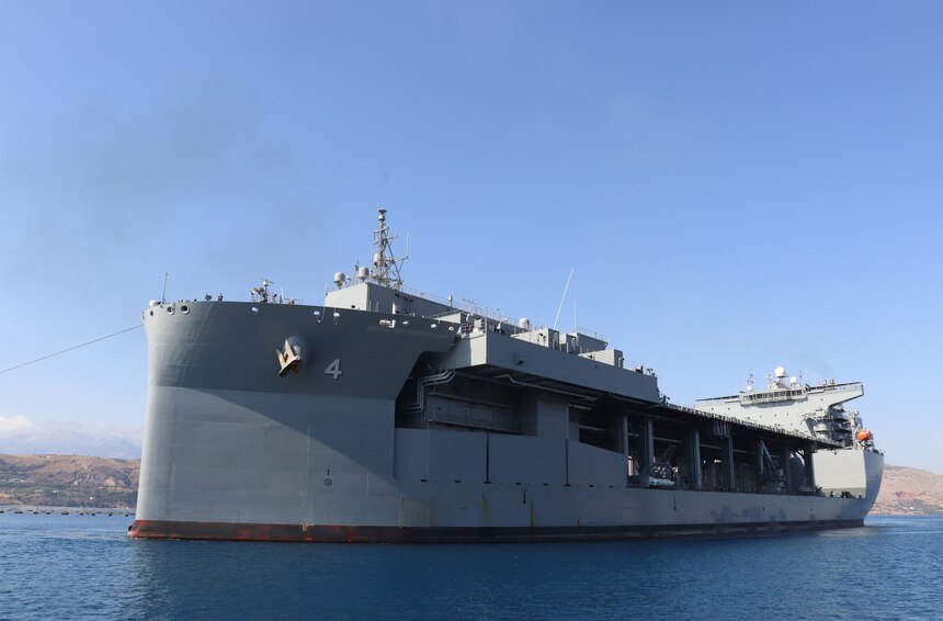 NAVAL SUPPORT ACTIVITY SOUDA BAY, Greece; USS Hershel “Woody” Williams (ESB 4)