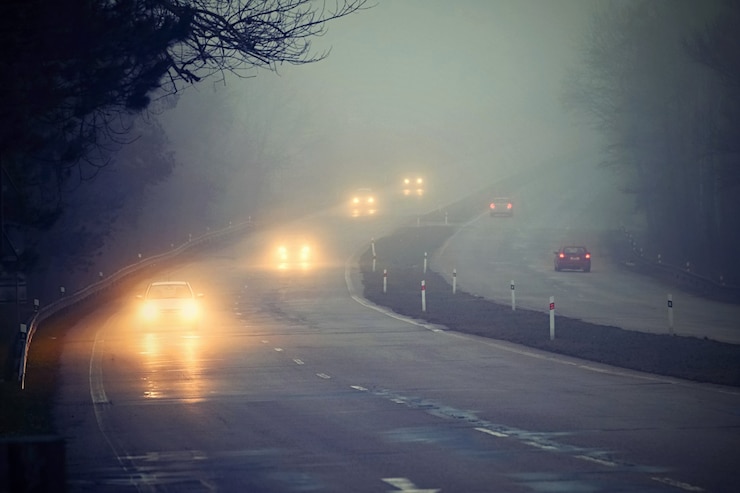 Driving in the fog image