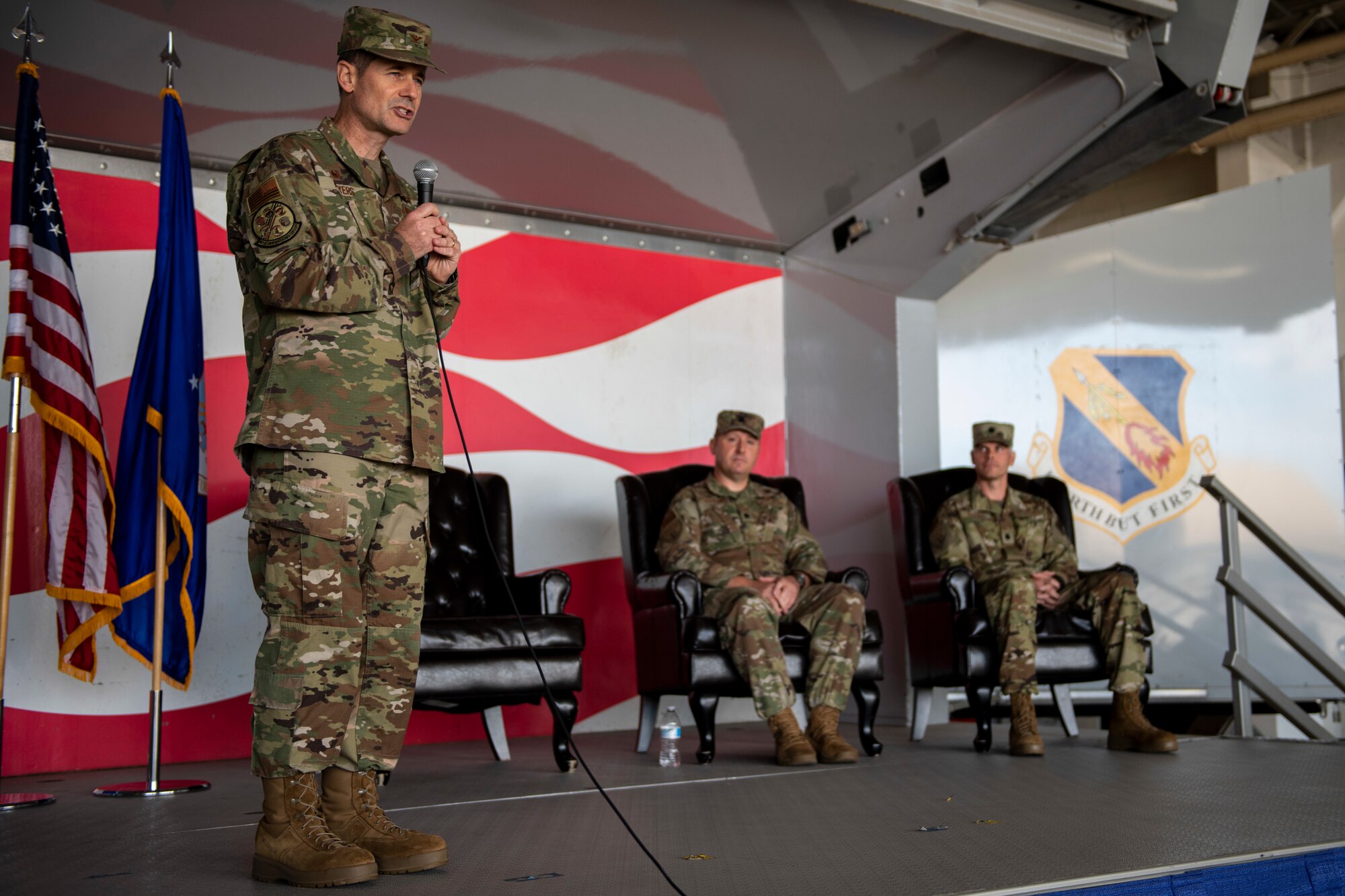 The 4th Operations Support Squadron held a change of command ceremony Oct. 2, 2020 at Seymour Johnson Air Force Base.