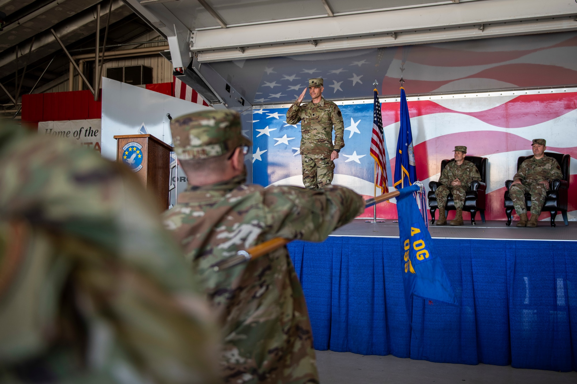 The 4th Operations Support Squadron held a change of command ceremony Oct. 2, 2020 at Seymour Johnson Air Force Base.