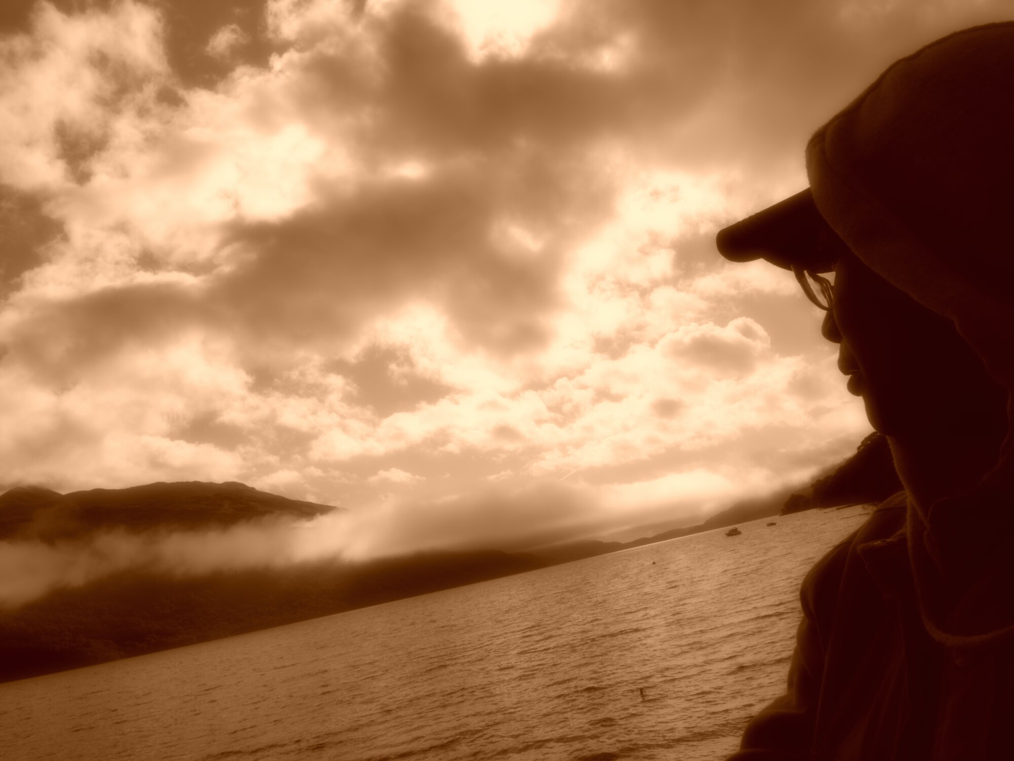 Candy Knight, Public Affairs Specialist for Headquarters Fourth Air Force, looks out over Loch Lomond in West Dunbartonshire, Scotland. (Courtesy photo by Candy Knight)