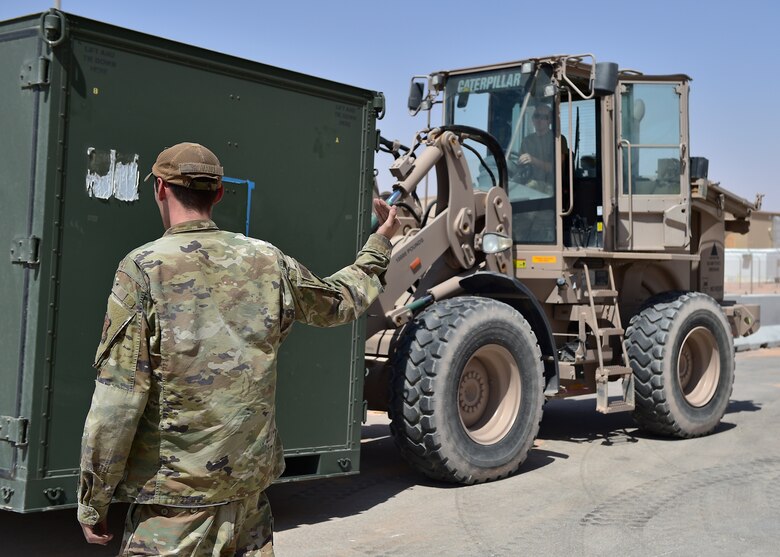 ATOC Airmen process cargo at Prince Sultan Air Base