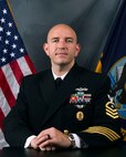 Official portrait of Senior Chief Robert A. Lewis, the command senior chief of Naval Computer and Telecommunications Station (NCTS) Sicily.
