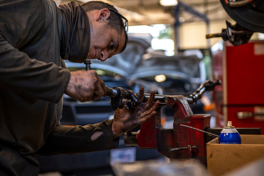 The 4 LRS Vehicle Maintenance team inspects and repairs vehicles across the installation to keep the wing ready and lethal.