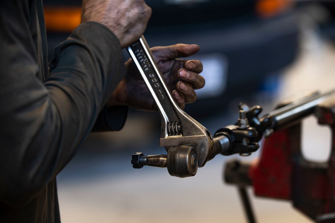 The 4 LRS Vehicle Maintenance team inspects and repairs vehicles across the installation to keep the wing ready and lethal.