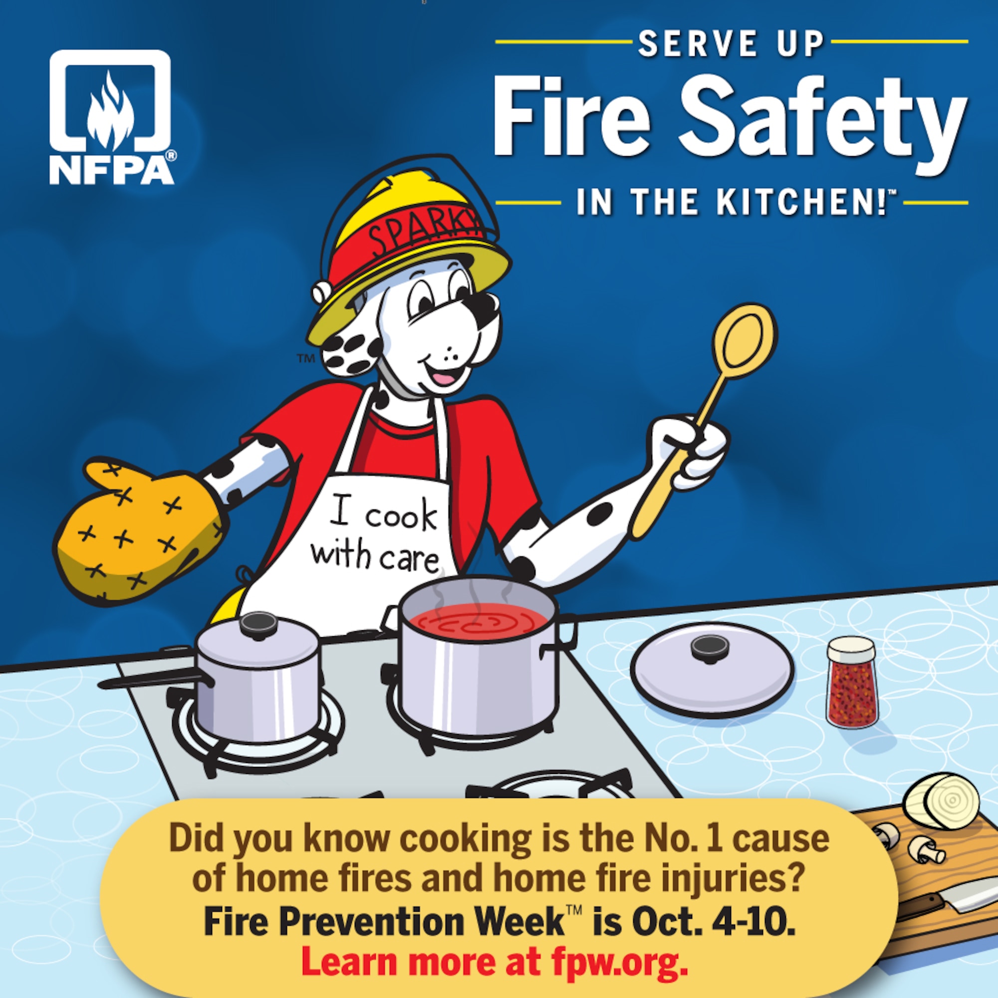 A graphic observing Fire Prevention Week.