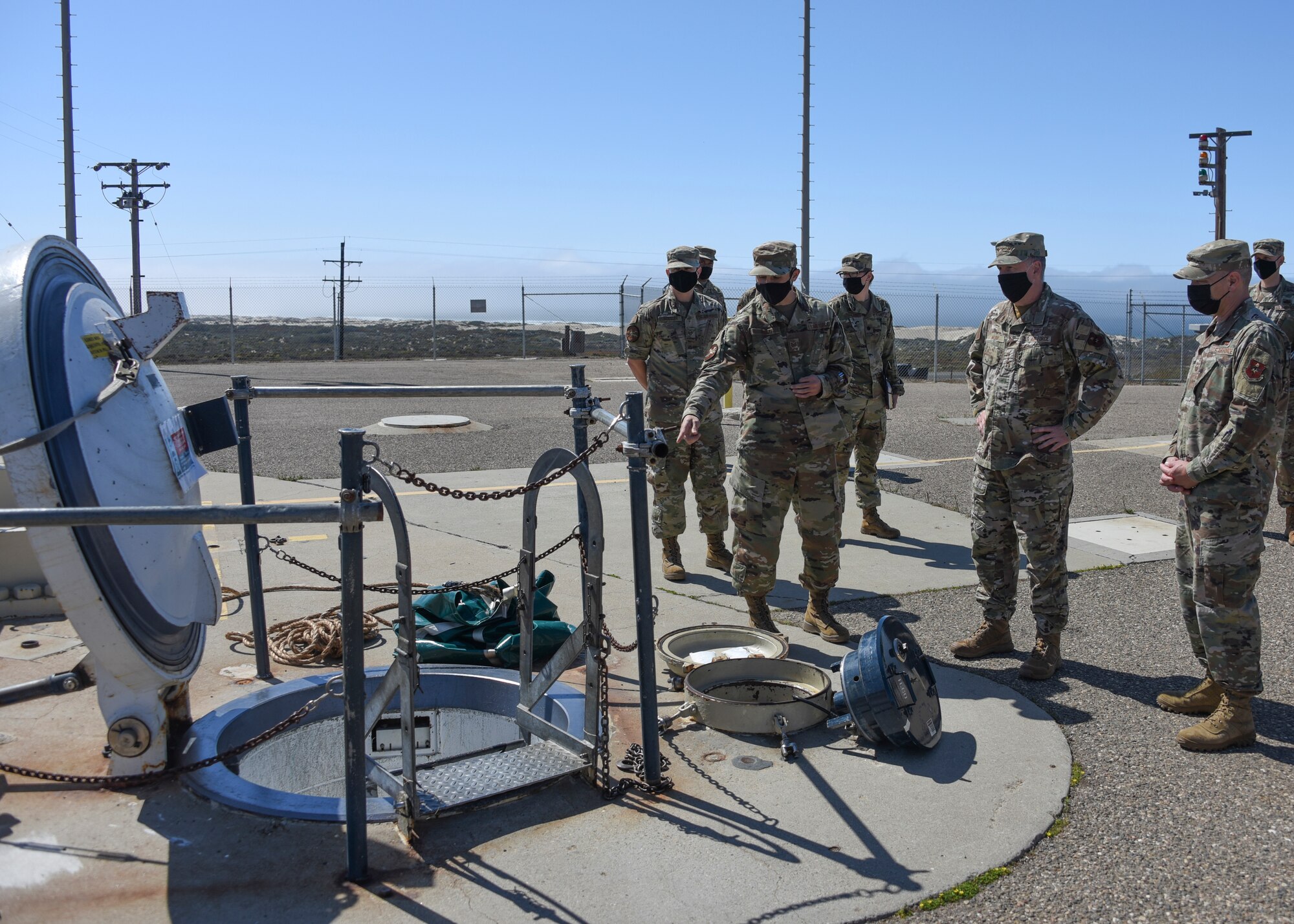 AETC senior leaders get a quick brief at the training silo site