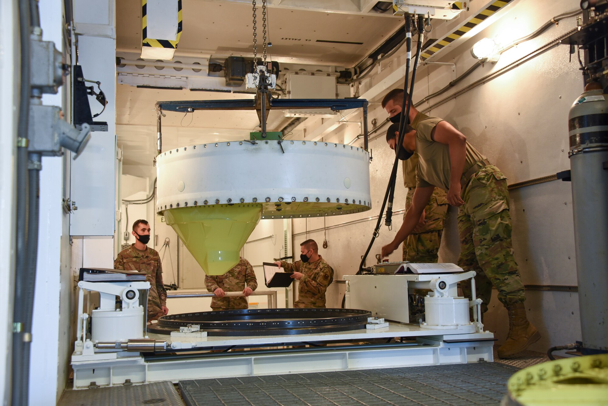 Airmen from the 532nd Training Squadron train on a missile guidance set
