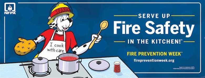 The Hanscom Fire Department is recognizing Fire Prevention Week Oct. 4 though 10. The 2020 theme is “Serve Up Fire Safety in the Kitchen!”