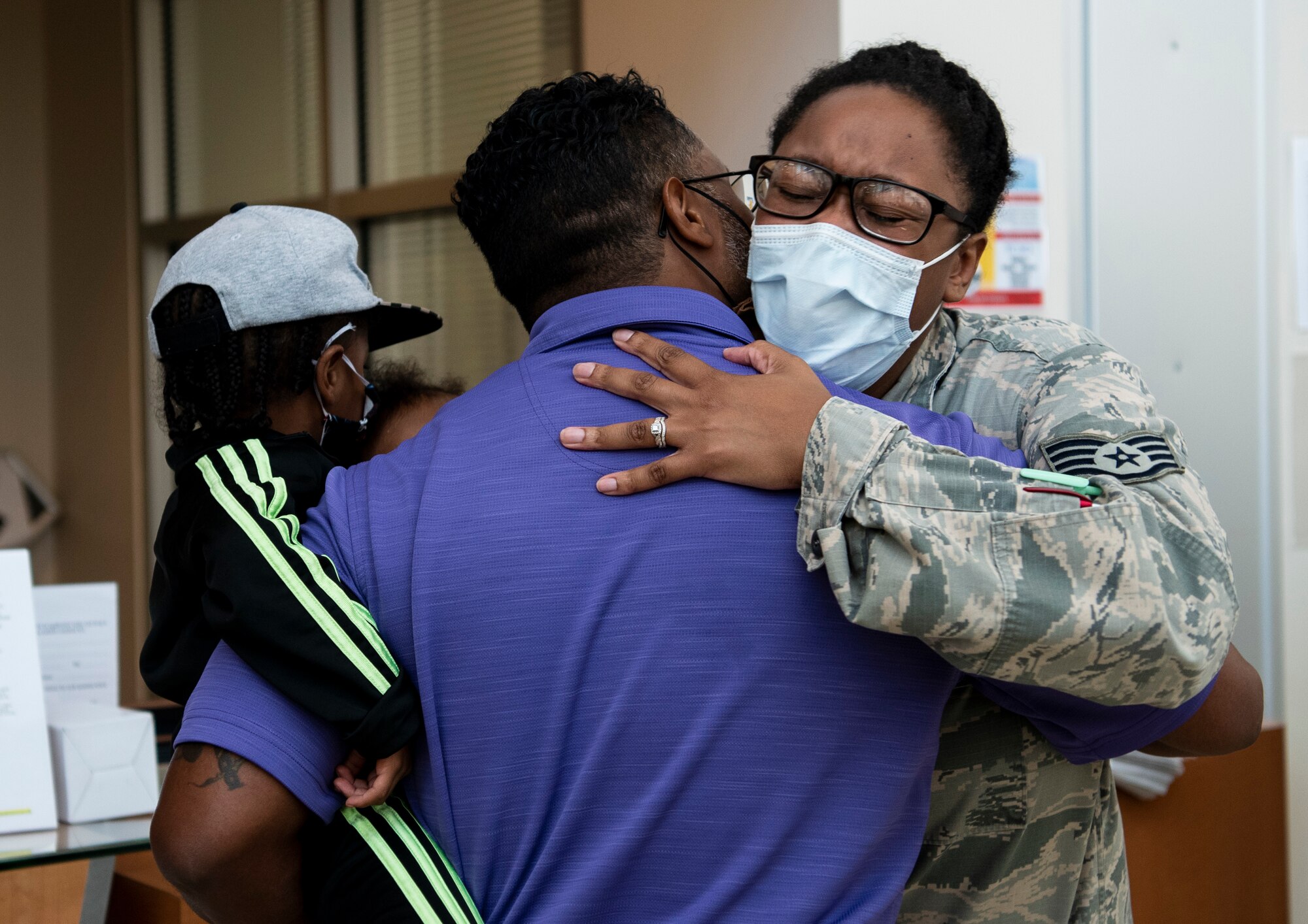 Tech. Sgt. Lateia Quarterman, 55th Fighter Generation Squadron commander support staff noncommissioned officer in charge, and Tech. Sgt. Brittany Banks, 20th Healthcare Operations Squadron non-active duty clinic NCOIC, were presented with their technical sergeant stripe for their hard work and dedication.