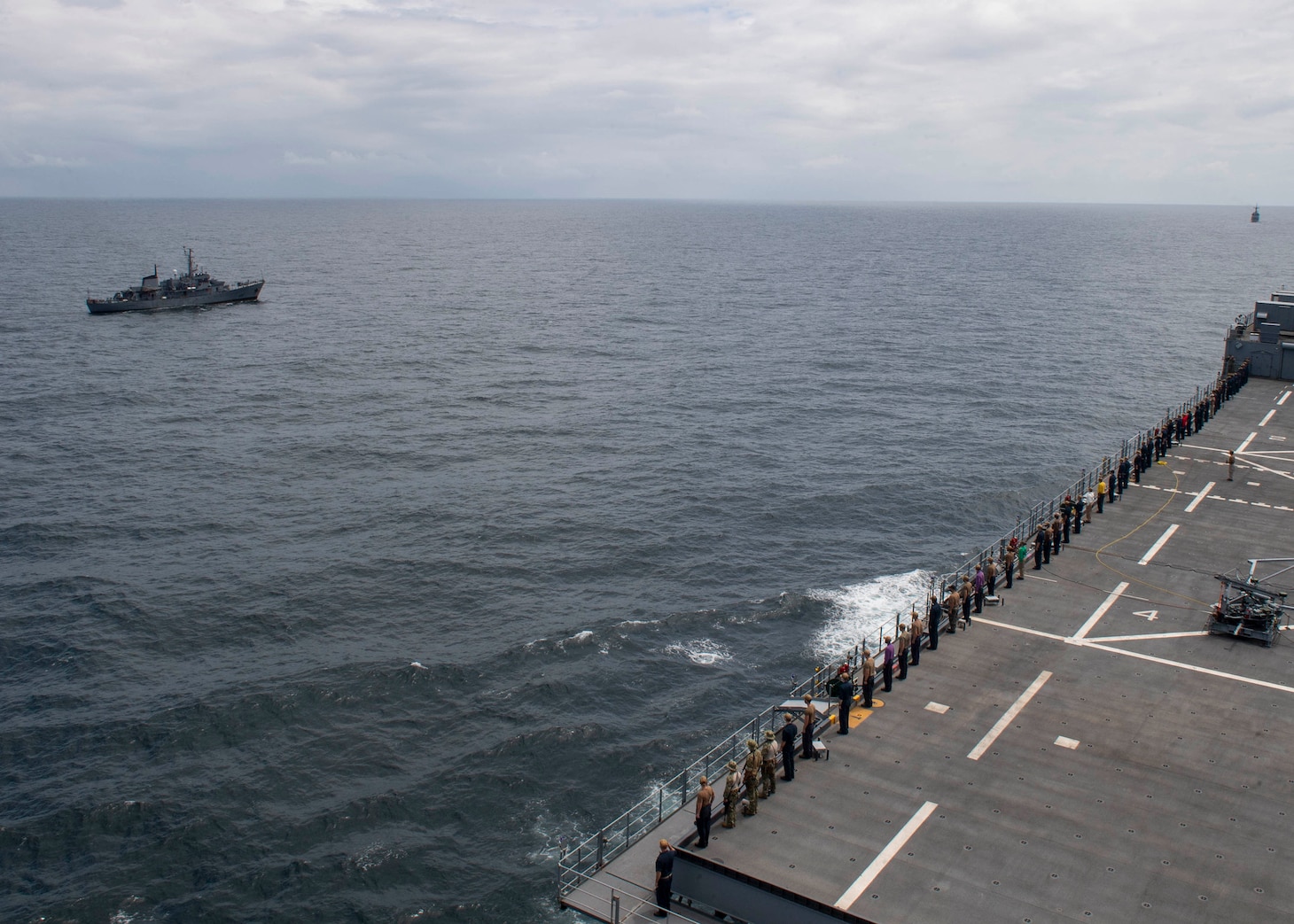 USS Hershel "Woody" Williams and Nigerian Navy Maneuvering Exercise