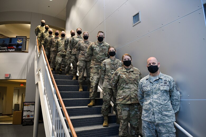 Members of the 2019 910th Airlift Wing First Sergeant Council pose for a picture before a ceremony recognizing the 2019 FSC for winning the Chief Master Sergeant Carol Smits First Sergeant Council of the Year award.