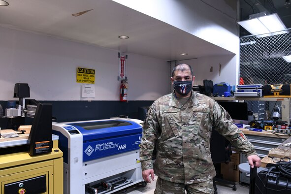 U.S. Air Force Staff Sgt. Juan Cruz, 509th Aircraft Maintenance Squadron equipment technician, poses for a photo at Whiteman Air Force Base, Missouri, Oct. 3, 2020. Cruz led several innovation projects to stream line operations at the 509th AMXS. (U.S. Air Force photo by Tech. Sgt. Heather Salazar)