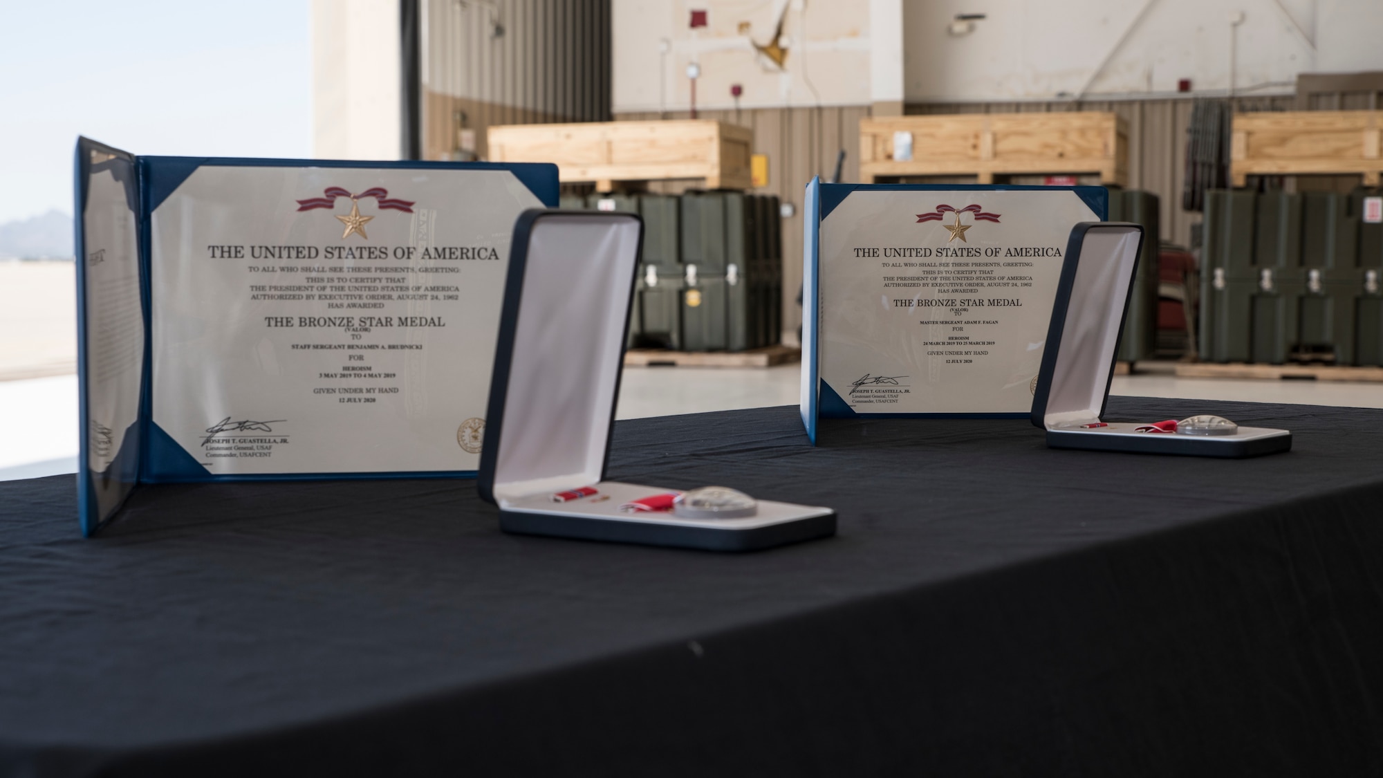 A photo of Bronze stars sitting on a table