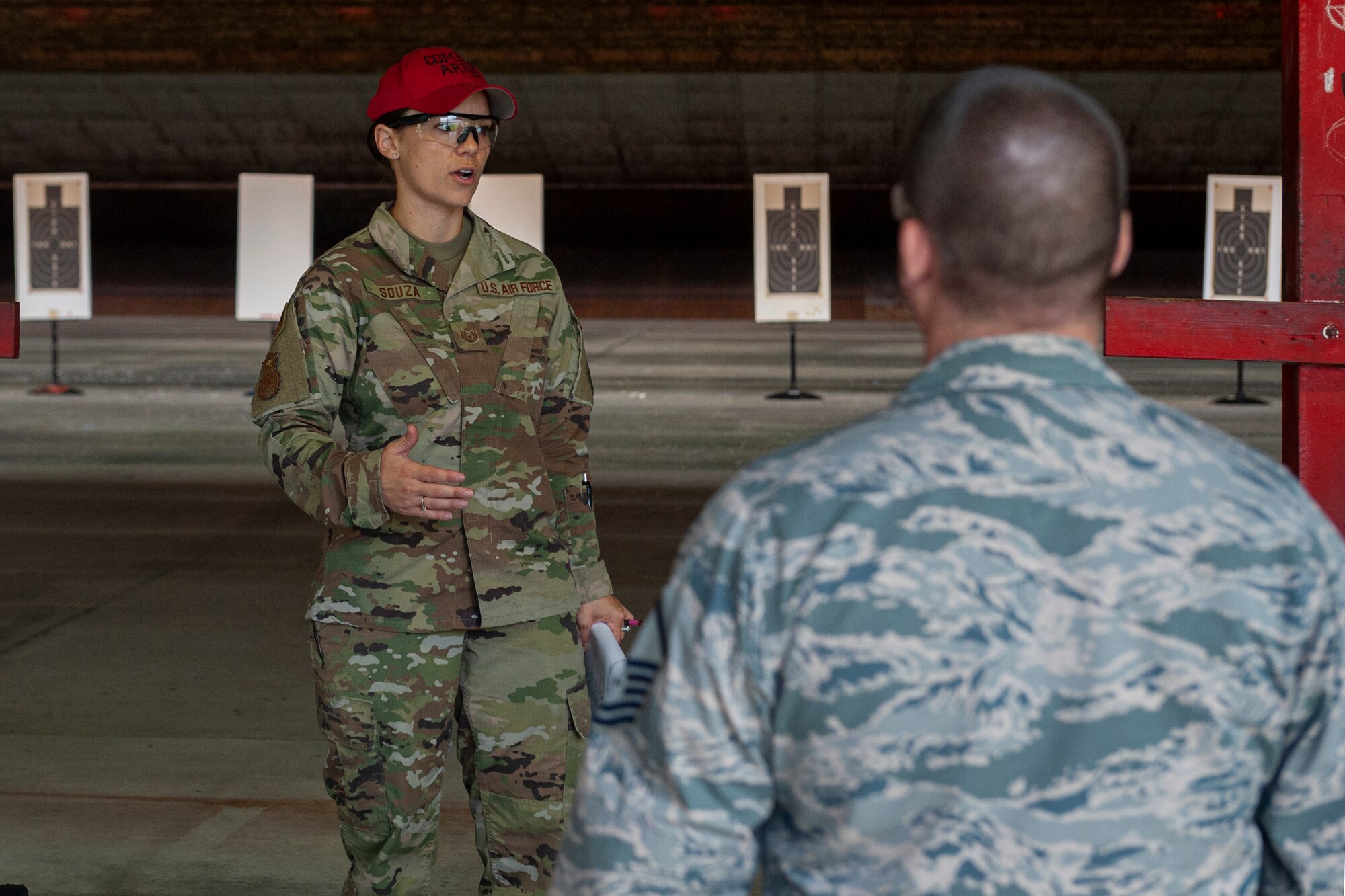 Photo of an Airman giving instructions