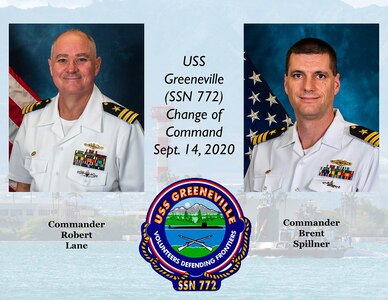 Change of Command Graphic for USS Greeneville (SSN 772). (U.S. Navy/MC1 Michael Zingaro)