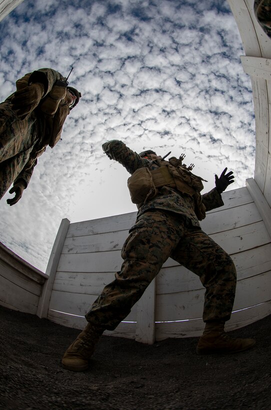 A U.S. Marine with Headquarters Battery, 1st Battalion, 12th Marine Regiment, conducts grenade training aboard Pohakuloa Training Area, Hawaii, Sept. 19, 2020. Marines with 1/12 conducted the training as part of Spartan Fury, a training exercise that aims to strengthen the artillery unit’s expeditionary readiness and tactical proficiency. (U.S. Marine Corps photo by Sgt. Luke Kuennen)