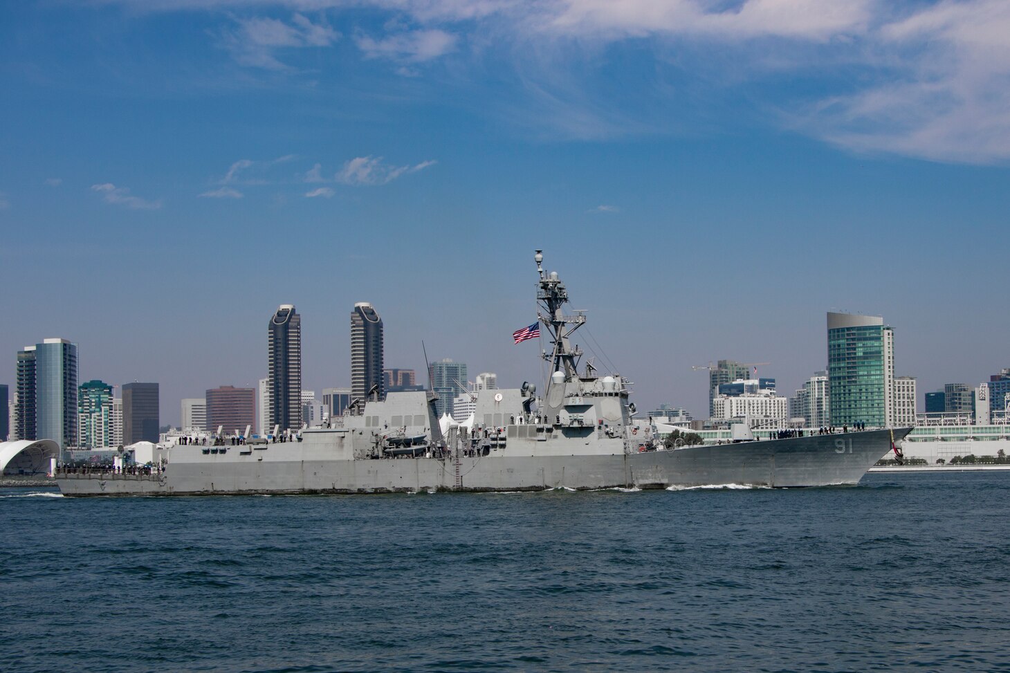 USS Pinckney (DDG 91) returns to its homeport of Naval Base San Diego