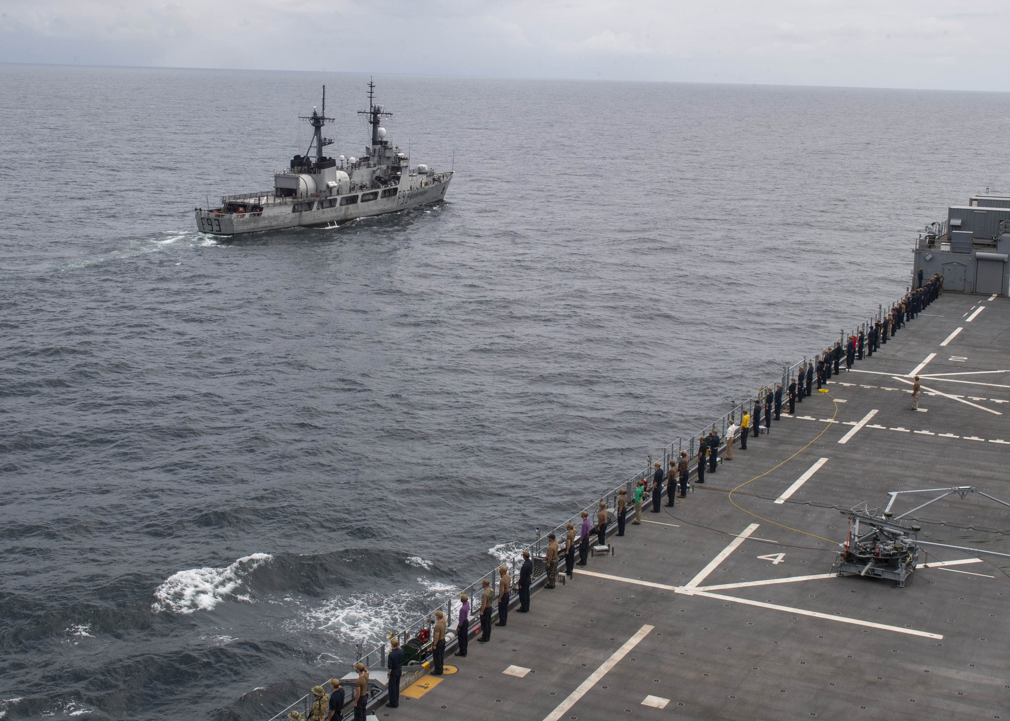 USS Hershel "Woody" Williams and Nigerian Navy Maneuvering Exercise