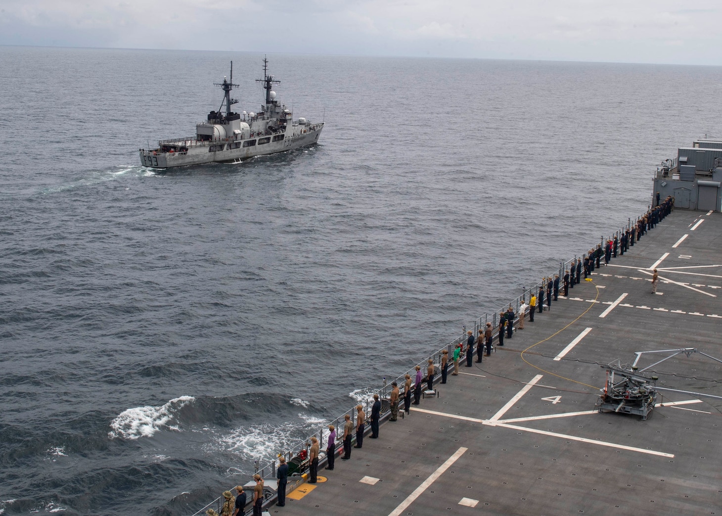 USS Hershel "Woody" Williams and Nigerian Navy Maneuvering Exercise