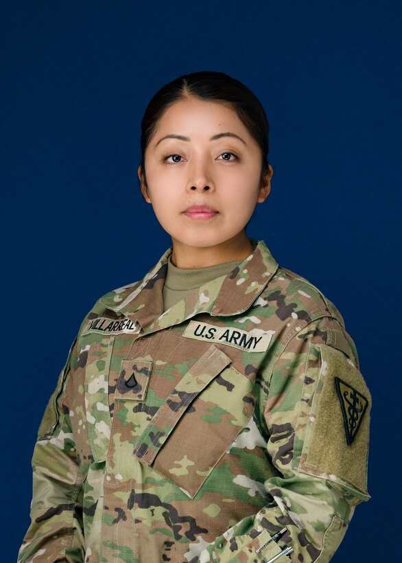 PFC Roxana J. Villarreal is an Automated Logistical Specialist (92A) with the 3d MC(DS) HHC, currently working as an Admin Specialist in HHC, while she pursue her B.S. in Nursing degree at Georgia State University.
Although I have only been in the military for 17 months, I find the Army and my Hispanic culture share many values, like respect. I see respect as the primary value since I was taught as a child to always respect others.
When it comes to the Army, respect is a manner of discipline, It is fundamental to building teams, friendships, relationships and work ethic.
I joined the Army Reserve because I wanted to be part of something both bigger than myself and important, but at the same time keep working on my degree.
I am proud to be Latina in many ways.