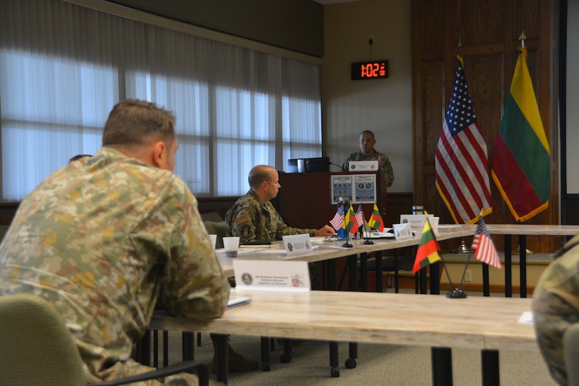 Pennsylvania adjutant general Maj. Gen. Anthony Carrelli, hosted a visit by Brig. Gen. Modestas Petrauskas, defense attaché with the Lithuanian Embassy Sept. 28, 2020, at Fort Indiantown Gap, Pa.