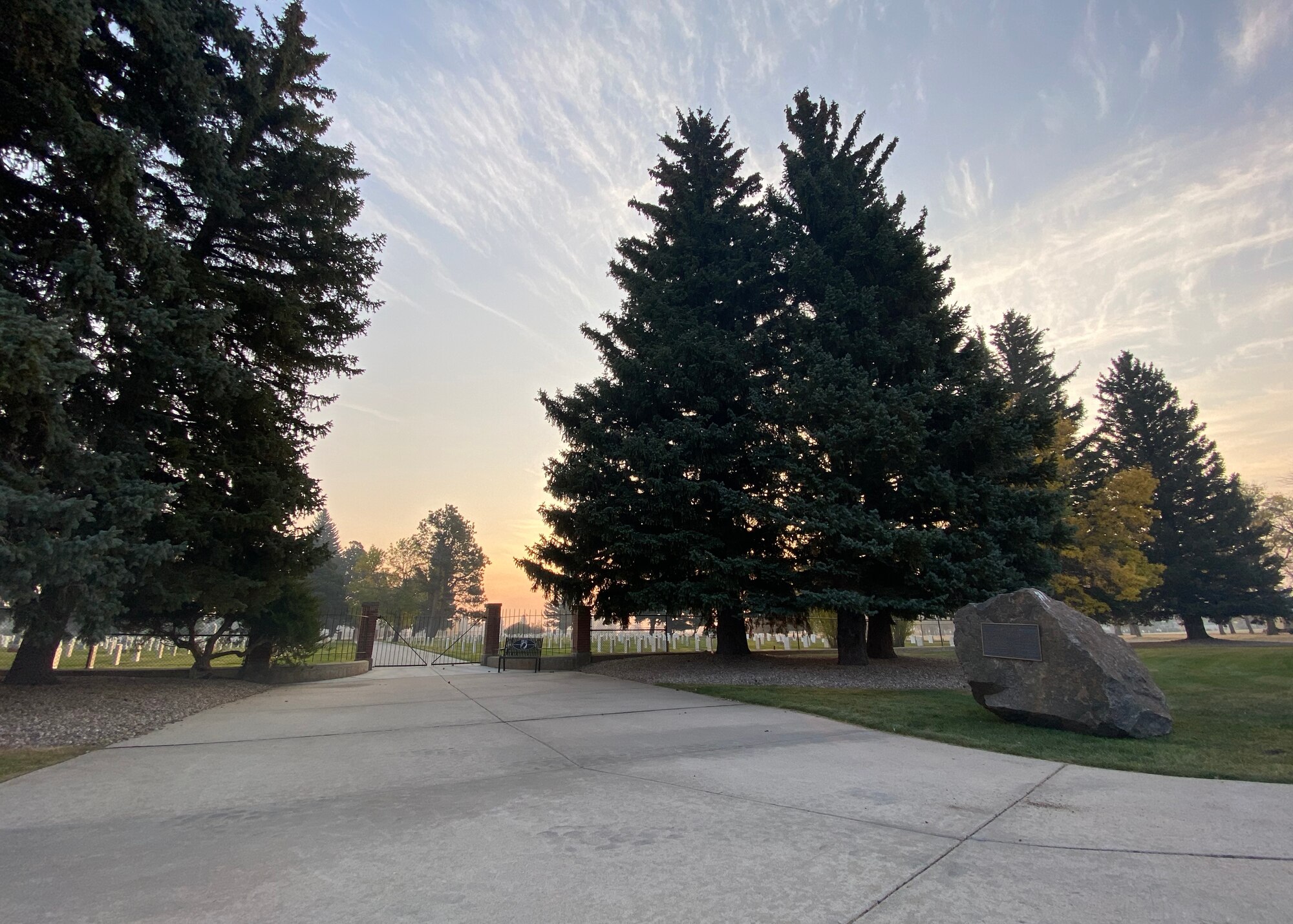 Buffalo Soldier stone at sunrise