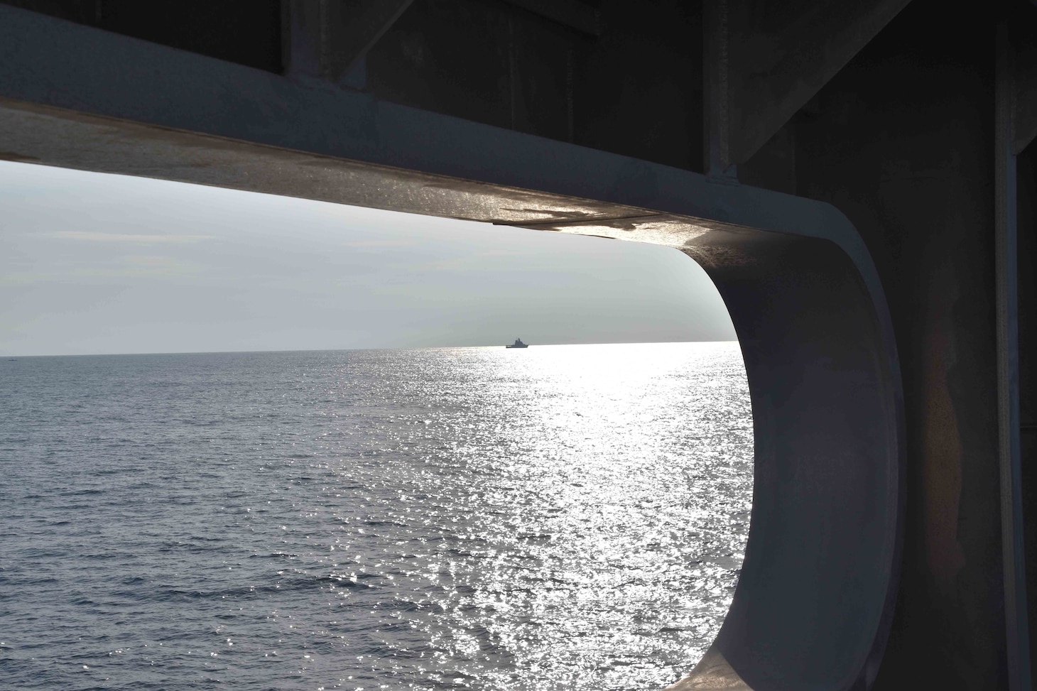 SOUTH CHINA SEA (Oct. 6, 2020) The Royal Brunei Navy offshore patrol vessel KDB Daruttaqwa (DTQ 09), inshore patrol vessel KDB Syafaat (SYA 19) and Spearhead-class expeditionary fast transport USNS Millinocket (T-EPF 3) transit in formation during a maneuvering exercise in support of Cooperation Afloat Readiness and Training (CARAT) Brunei. This year marks the 26th iteration of CARAT, a multinational exercise designed to enhance U.S. and partner navies' abilities to operate together in response to traditional and non-traditional maritime security challenges in the Indo-Pacific region. (U.S. Navy photo by Lt. Alexander Laabs)
