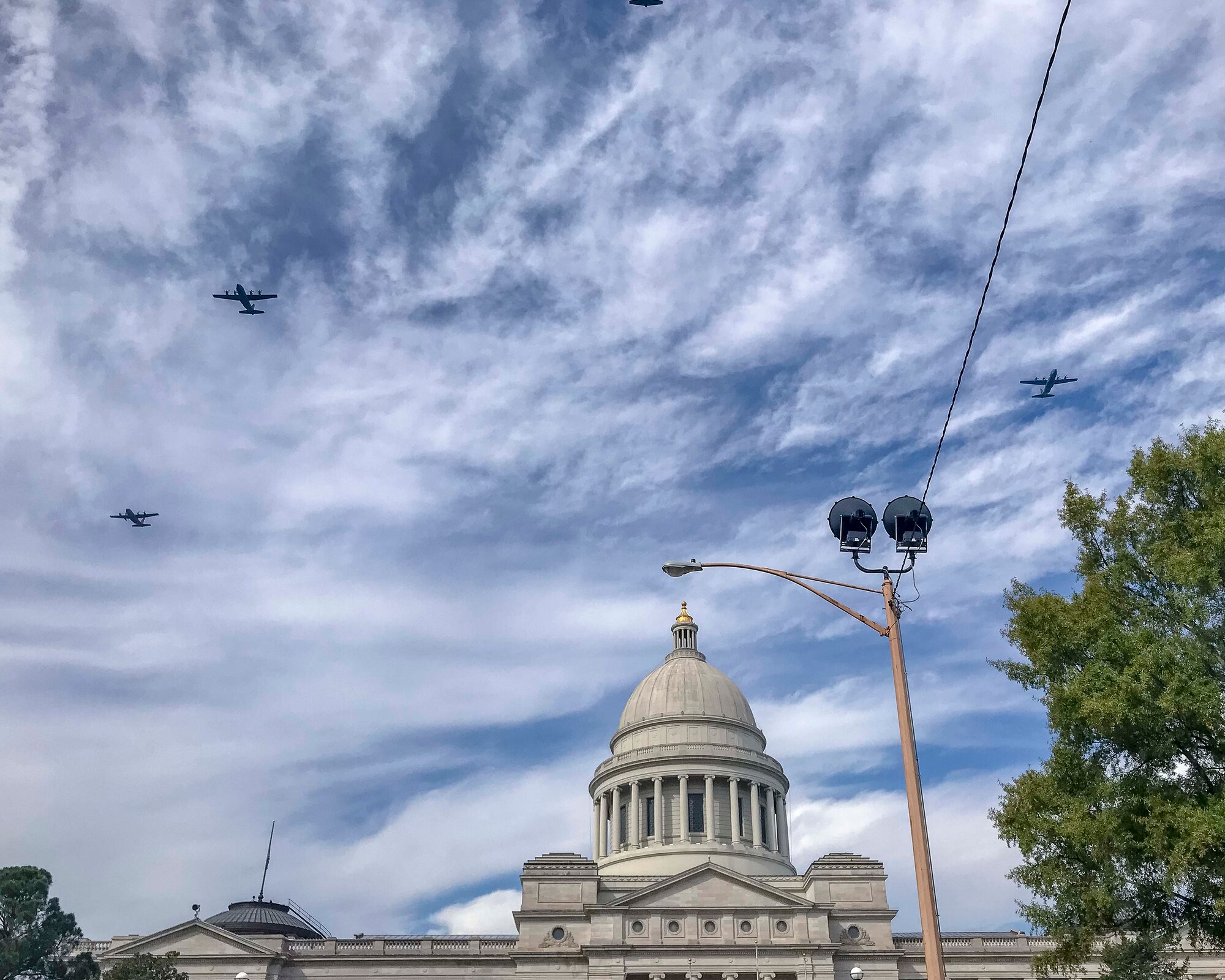 Planes fly over capitol bldg