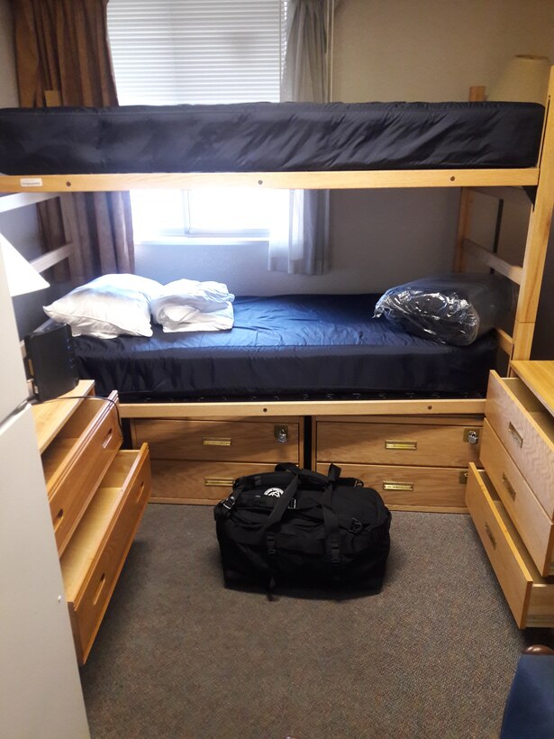 The barracks room at Naval Station Yokosuka, Japan.