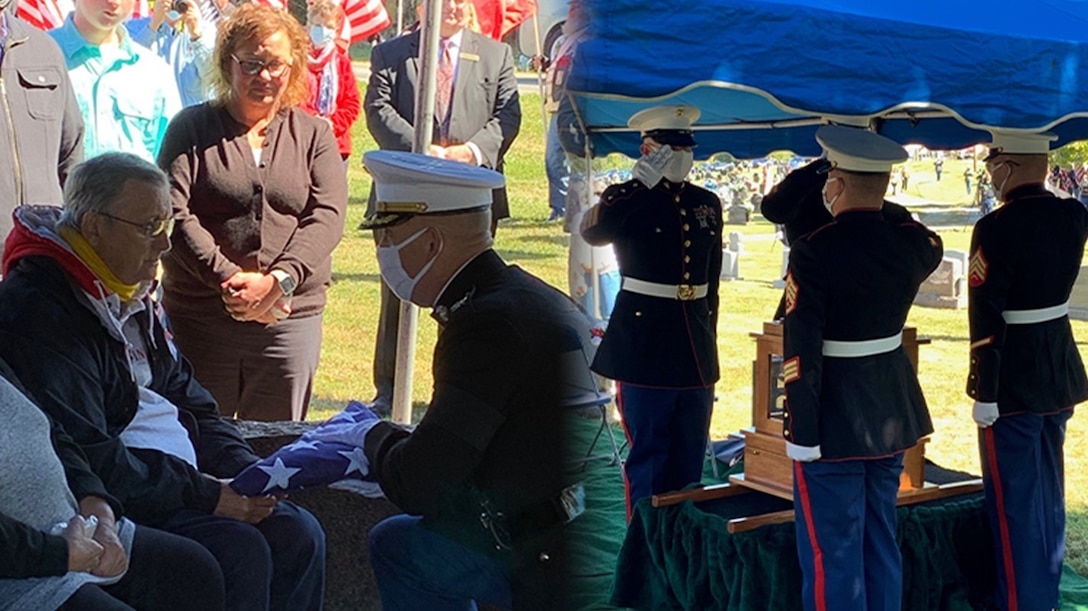 U.S. Marine Corps Col. Kirk Mullins served as the presenting officer at the funeral of private first class Louis Wiesehan, Jr., on Sept. 19.