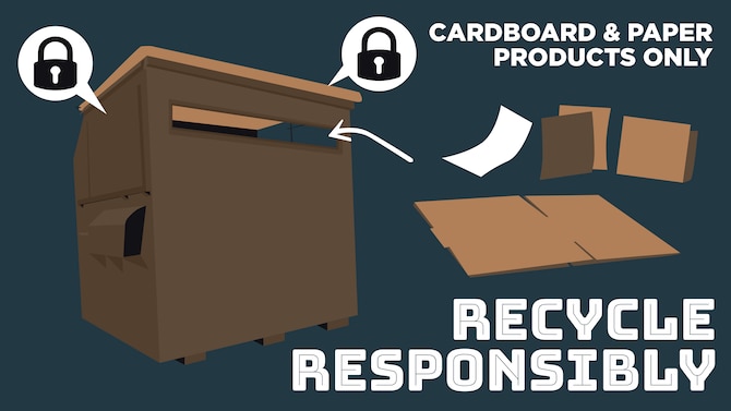 This graphic was created to inform the Barksdale community of changes to policy for the recycling center. As of Oct. 9, 2020, the Base Recycling Center will update their policy on what is accepted in the on base receptacles. (U.S. Air Force graphic by Senior Airman Lillian Miller)