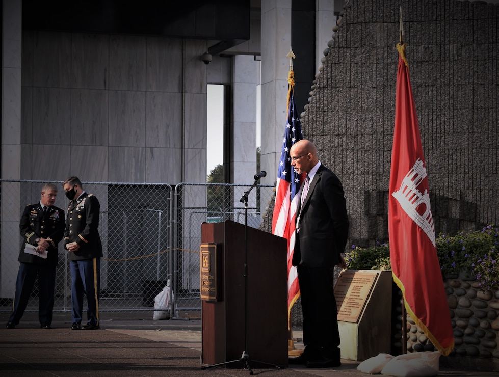 IN THE PHOTOS, Memphis District employees gather for a memorial earlier today at the Clifford-Davis Odell Horton Federal Building to honor and remember seven teammates, who to many of us were family, that we unfortunately lost over the last year. All seven have been and will be dearly missed. The District Commander, Corps Chaplain, Physical Support Branch Chief Lawrence “LT” Thomas, and Operations Division Chief Russell Davis III spoke words of solace and encouragement during this time where we are all experiencing a rollercoaster ride of emotions. (USACE photos by Jessica Haas)