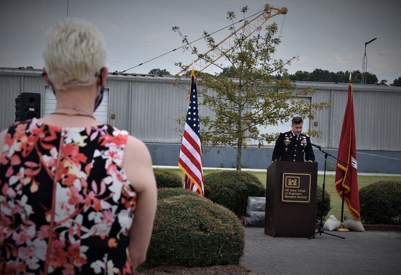 IN THE PHOTOS, Memphis District employees gather for a memorial earlier today at the Clifford-Davis Odell Horton Federal Building to honor and remember seven teammates, who to many of us were family, that we unfortunately lost over the last year. All seven have been and will be dearly missed. The District Commander, Corps Chaplain, Physical Support Branch Chief Lawrence “LT” Thomas, and Operations Division Chief Russell Davis III spoke words of solace and encouragement during this time where we are all experiencing a rollercoaster ride of emotions. (USACE photos by Jessica Haas)